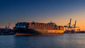 Le Havre : inauguration du CMA CGM Notre-Dame, plus grand porte-conteneurs français