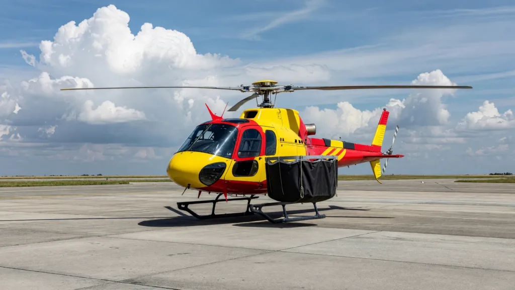 Le Mans : le SDIS 72 présente Morane 72, son hélicoptère bombardier d'eau