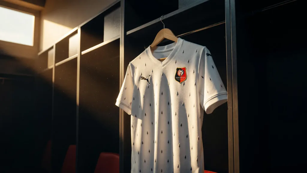 Le Stade Rennais dévoile un maillot extérieur blanc aux hermines bretonnes