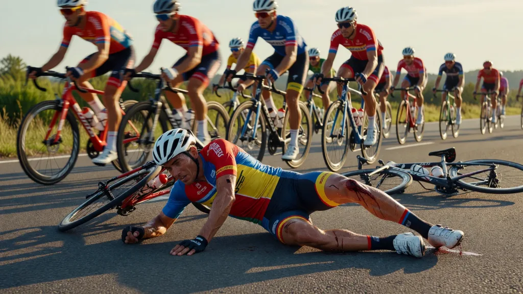Lennert Van Eetvelt chute à nouveau au Tour de France 2026