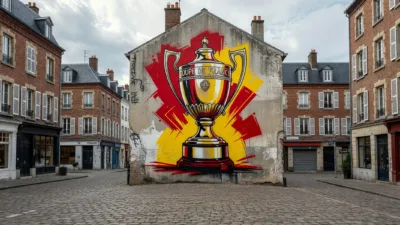 Lens : une fresque géante célèbre le sacre historique en Coupe de France
