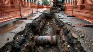 Limoges : canalisation rompue au Pont Neuf, circulation déviée puis rétablie