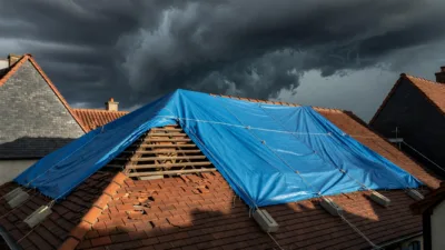 Loire : vigilance jaune orages, course contre la montre pour bâcher les toitures