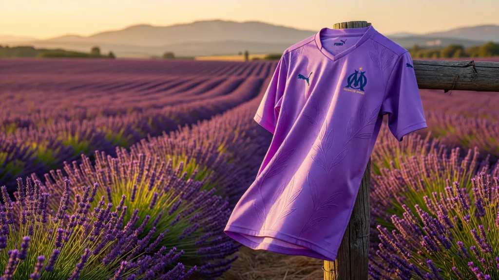 L'OM lance son maillot third lavande