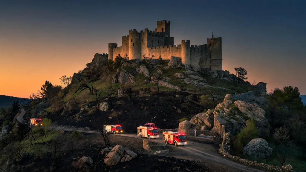 Lourdes : incendie au pied du château après le feu d'artifice du 13 juillet