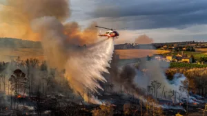Luché-Pringé : 50 pompiers et hélicoptère mobilisés après un jet de mégot