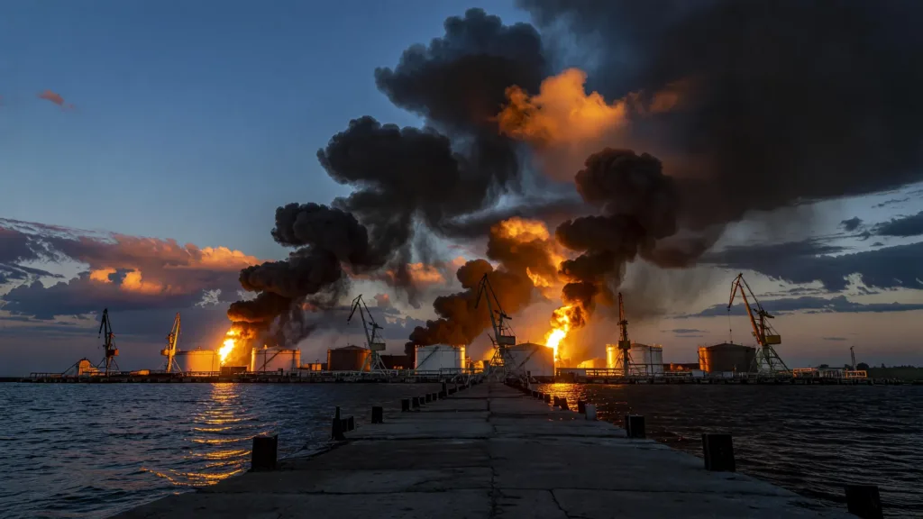 L'Ukraine frappe des infrastructures russes à Taganrog et Azov