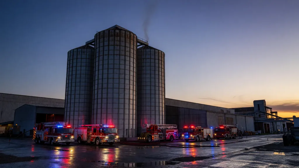 Lure : incendie dans deux silos de l'usine CF2P, 45 pompiers mobilisés