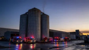 Lure : incendie dans deux silos de l&rsquo;usine CF2P, 45 pompiers mobilisés