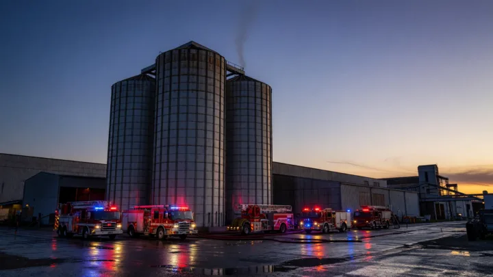 Lure : incendie dans deux silos de l'usine CF2P, 45 pompiers mobilisés