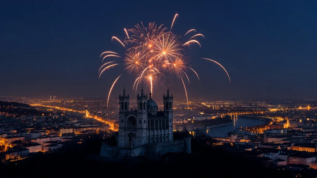 Lyon : le feu d'artifice de Fourvière après la défaite des Bleus