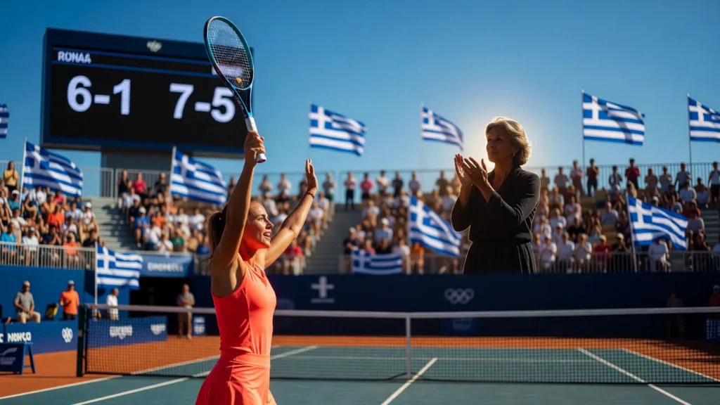 María Sákkari en finale à Athènes, comme sa mère en 1986