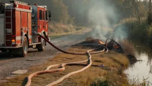 Meaux : des enfants déclenchent un feu de végétation avec des mortiers
