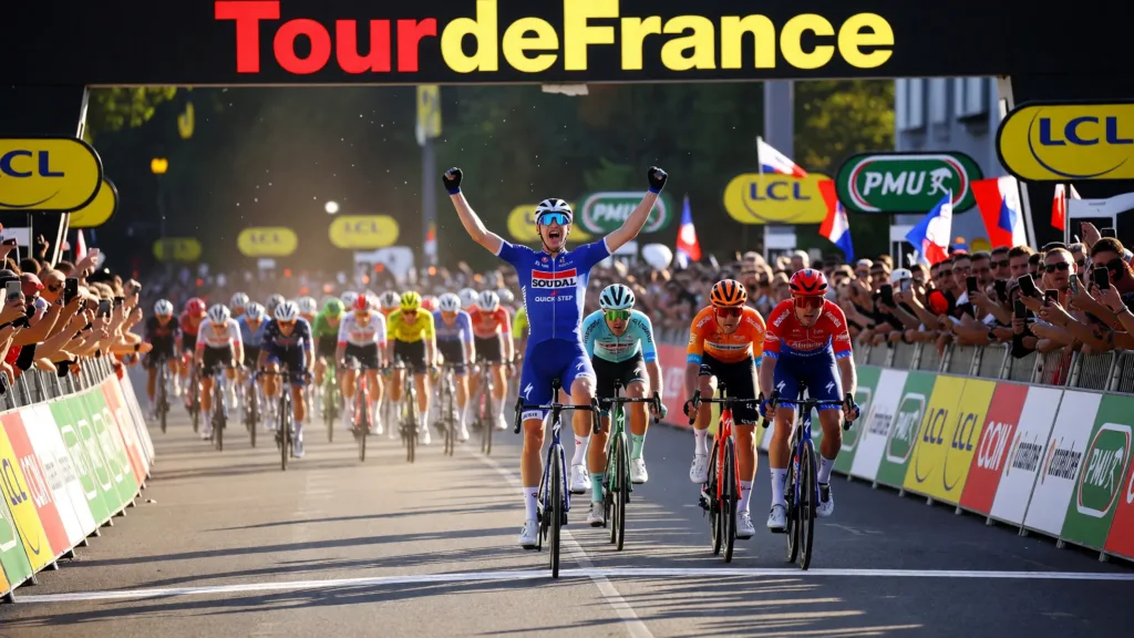 Merlier écrase le sprint de Chalon-sur-Saône et signe son triplé