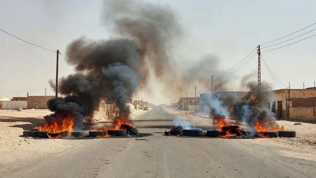 Métlaoui : blocage de routes après des jours sans eau sous 43°C