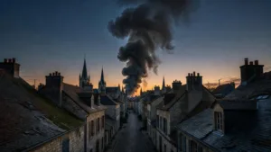 Metz : une voiture prend feu rue de la Petite-Boucherie