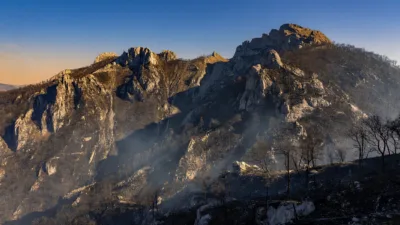 Montcusel : intervention périlleuse contre l'incendie dans les falaises