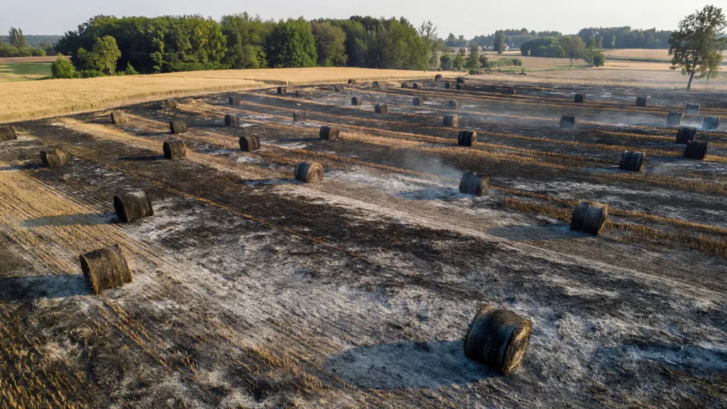 Monthois : 52 pompiers mobilisés pour deux feux de chaumes