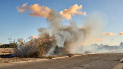 Montpellier : feu de végétation avenue Albert Einstein, pompiers mobilisés
