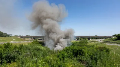 Nantes : un hectare de végétation détruit par un incendie près du périphérique