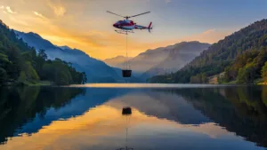 Nantua : 20 hectares brûlés, 51 largages d&rsquo;un hélicoptère privé