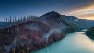 Nantua : le feu de forêt de 14 hectares fixé, la D74 reste fermée