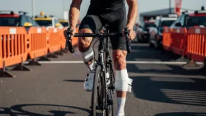 Nicolas Vinokourov râpé et brûlé : Astana au départ de la 2e étape malgré une chute spectaculaire