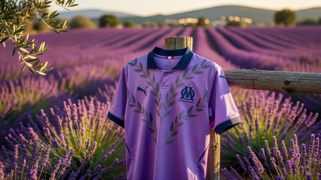 OM : le troisième maillot lavande divise avant même sa mise en vente