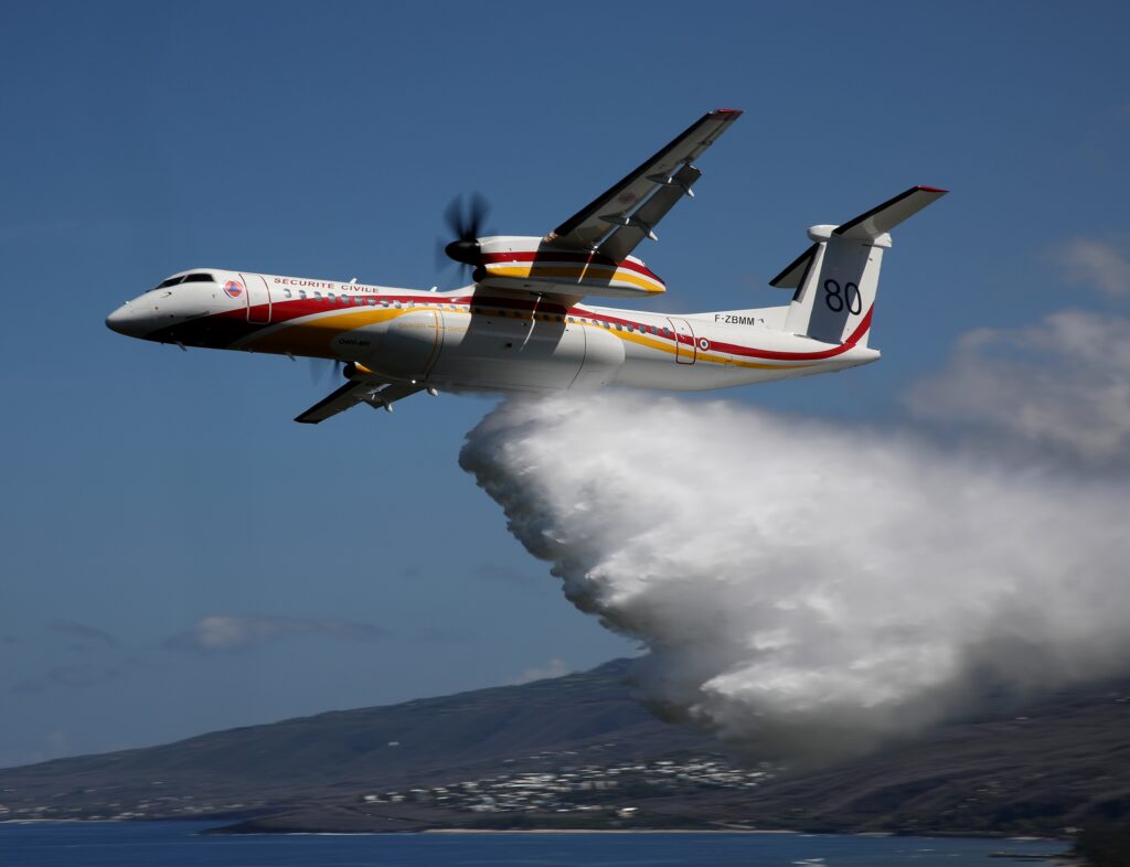 Incendie de Fontainebleau : les Dash 8 se ravitaillent à Angers-Marcé
