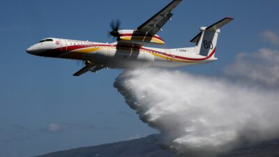 Incendie de Fontainebleau : les Dash 8 se ravitaillent à Angers-Marcé