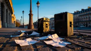 Paris : concert sauvage de soutien à Barbara Butch devant le siège de LFI