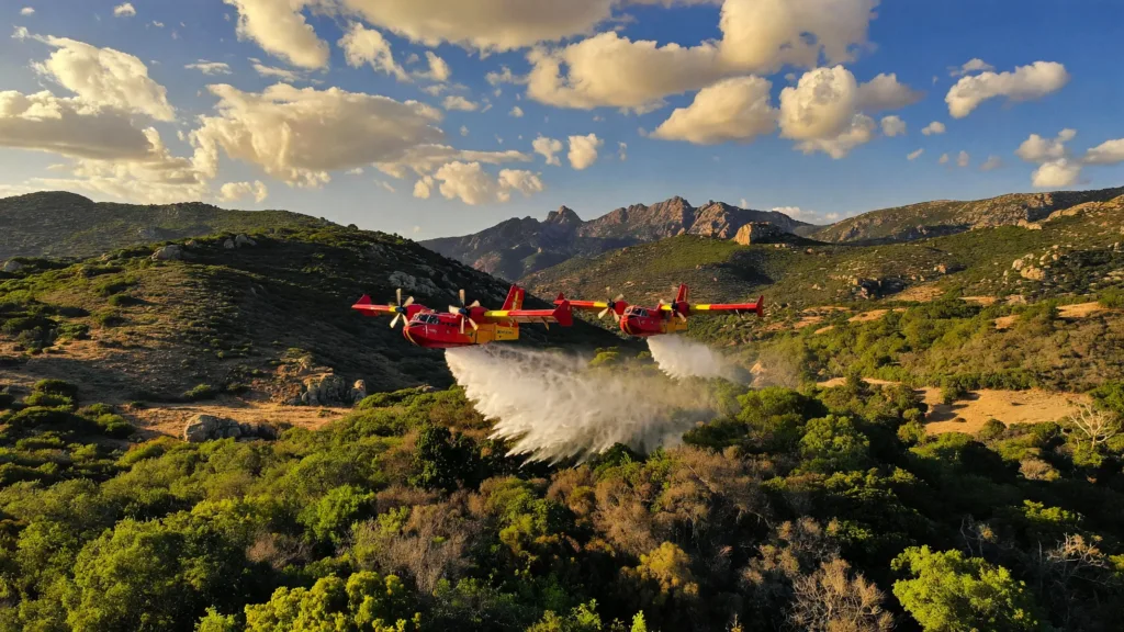 Patrimonio : un incendie parcourt 5 à 6 hectares, moyens aériens mobilisés