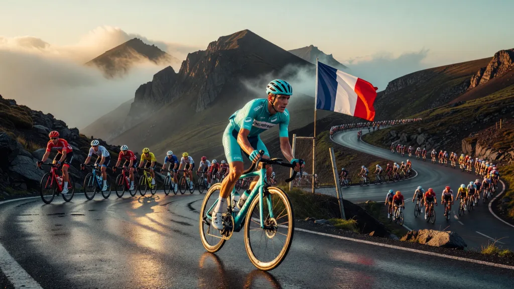 Paul Seixas, 19 ans, finit troisième au Lioran et grimpe à la cinquième place du Tour