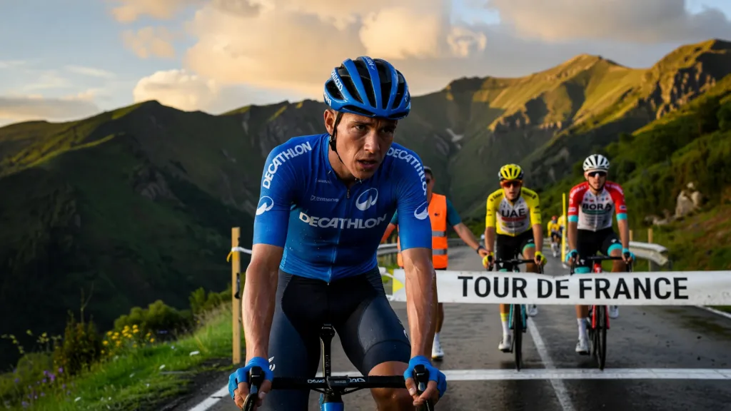 Paul Seixas, 19 ans, premier Français sur un podium d'étape du Tour de France 2026