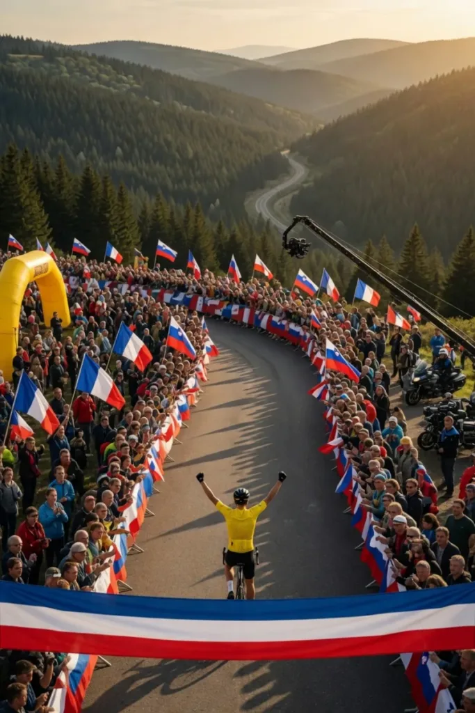 Pogačar s'impose au Markstein et salue la foule record
