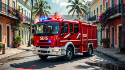 Pointe-à-Pitre : incendie rue Raspail maîtrisé par police et pompiers