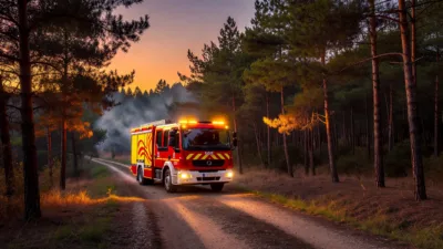 Pompiers des Pyrénées-Orientales en renfort sur les méga-feux de Gironde