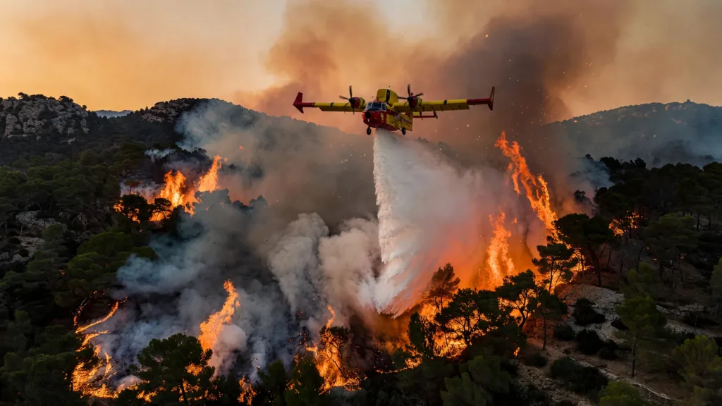 Pontevès : incendie hors de contrôle, 350 ha brûlés, évacuations en cours