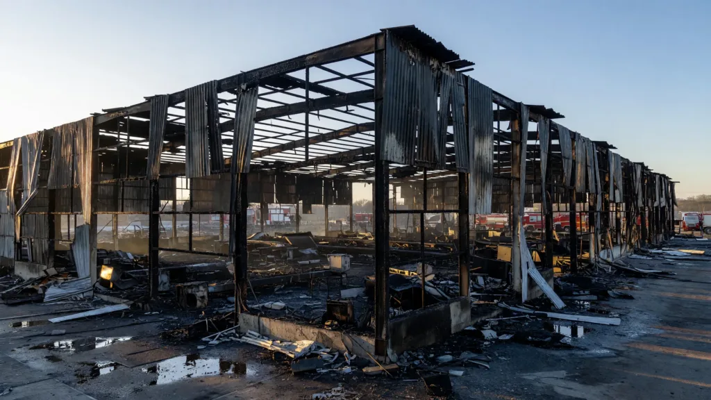Puy-de-Dôme : l'usine Gitral ravagée par un incendie à Orléat
