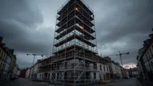 Rennes : un ouvrier de 44 ans meurt après une chute de 15 m sur un chantier
