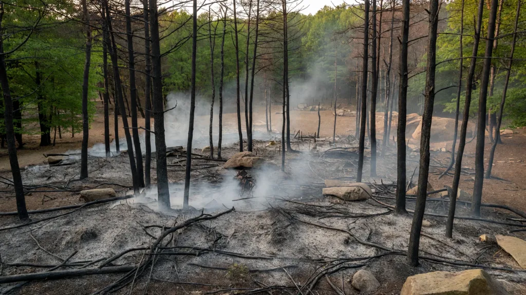 Reprise de feu fixée en forêt de Fontainebleau : 6 ha brûlés
