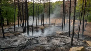 Reprise de feu fixée en forêt de Fontainebleau : 6 ha brûlés