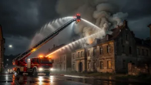 Rouen : un blessé et 60 pompiers mobilisés dans l&rsquo;incendie rue des Faulx