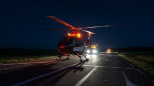 Sagy : accident de nuit sur la D972, un jeune de 18 ans héliporté à Dijon