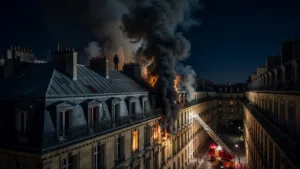 Saint-Étienne : un homme de 30 ans secouru sur le toit après un incendie à Beaubrun