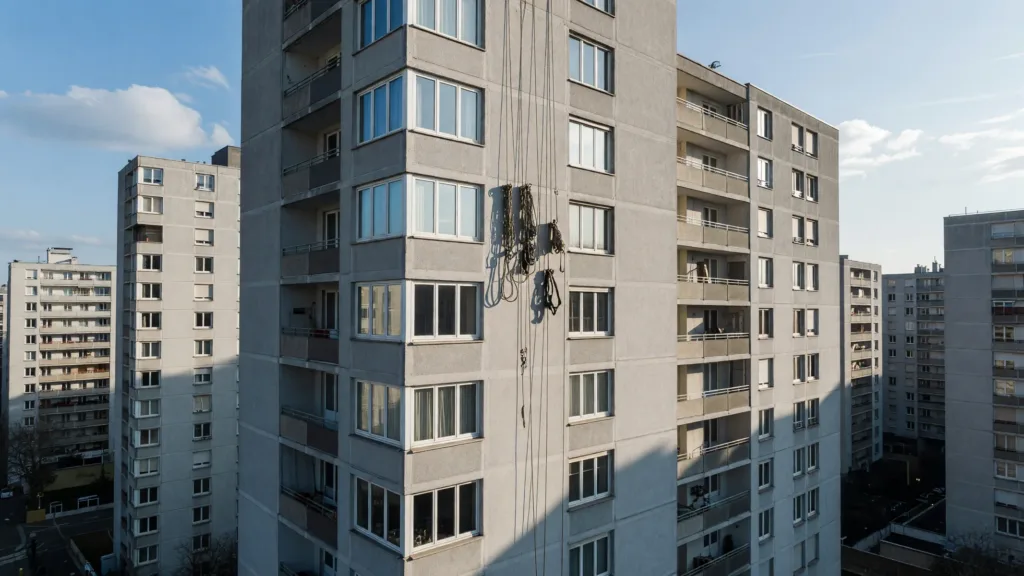 Saint-Ouen : évacuation au 15e étage par cordage, une personne secourue