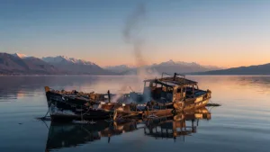 Savoie : cinq personnes se jettent à l&rsquo;eau pour échapper à l&rsquo;incendie de leur bateau sur le lac du Bourget
