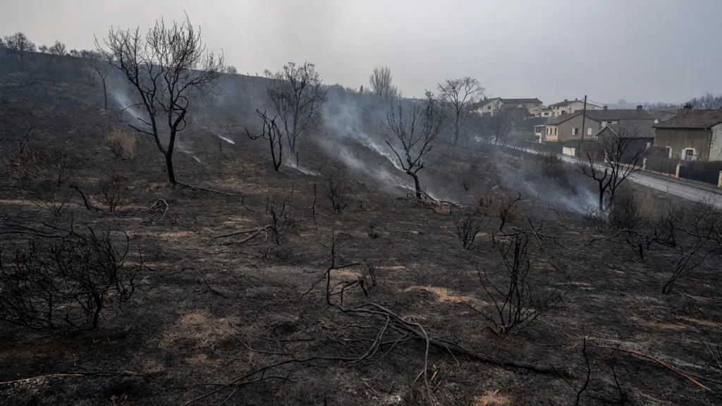 Solaize : un hectare de végétation brûlé, 150 évacués, un suspect interpellé