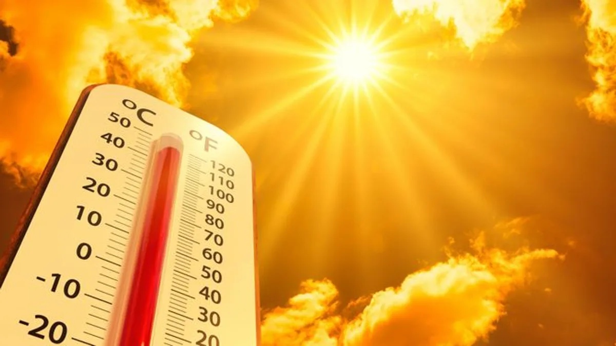 Un thermomètre face au soleil lors d'une canicule