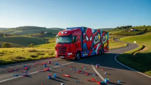 Tom Holland annonce Spider-Man dans la caravane du Tour de France